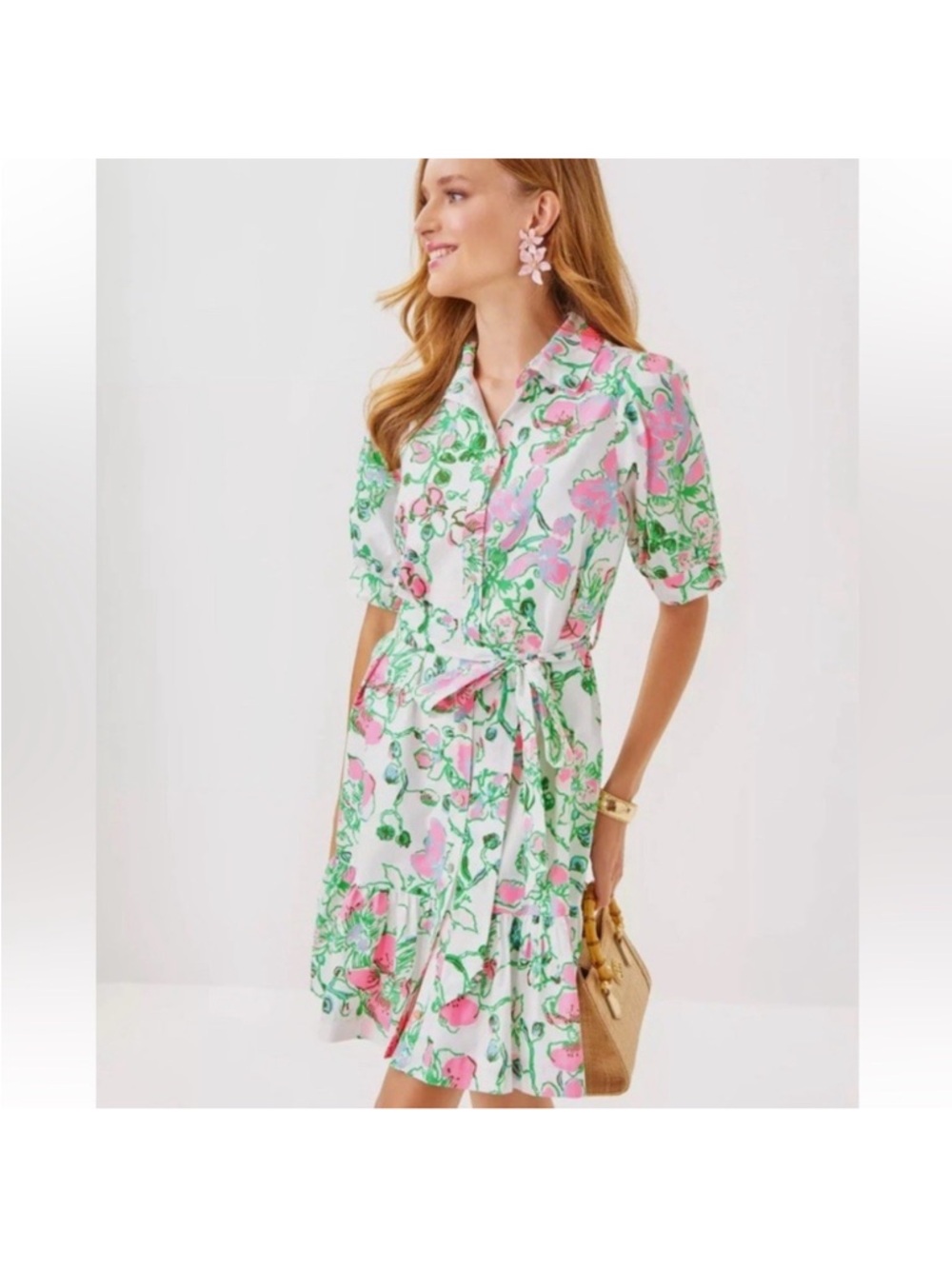 NWT Lilly Pulitzer Sashria Dress size 8 Multi oversized Orchids